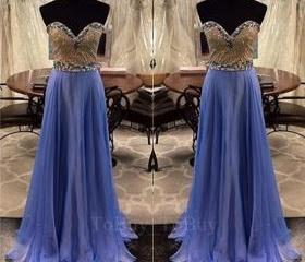 Beaded Sweetheart Neck Tiered Sweep Train Dress Mulberry